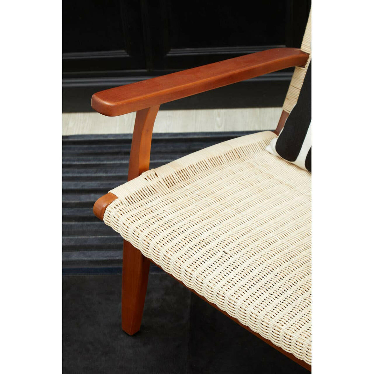 Java Woven Chair In Natural Rattan.
