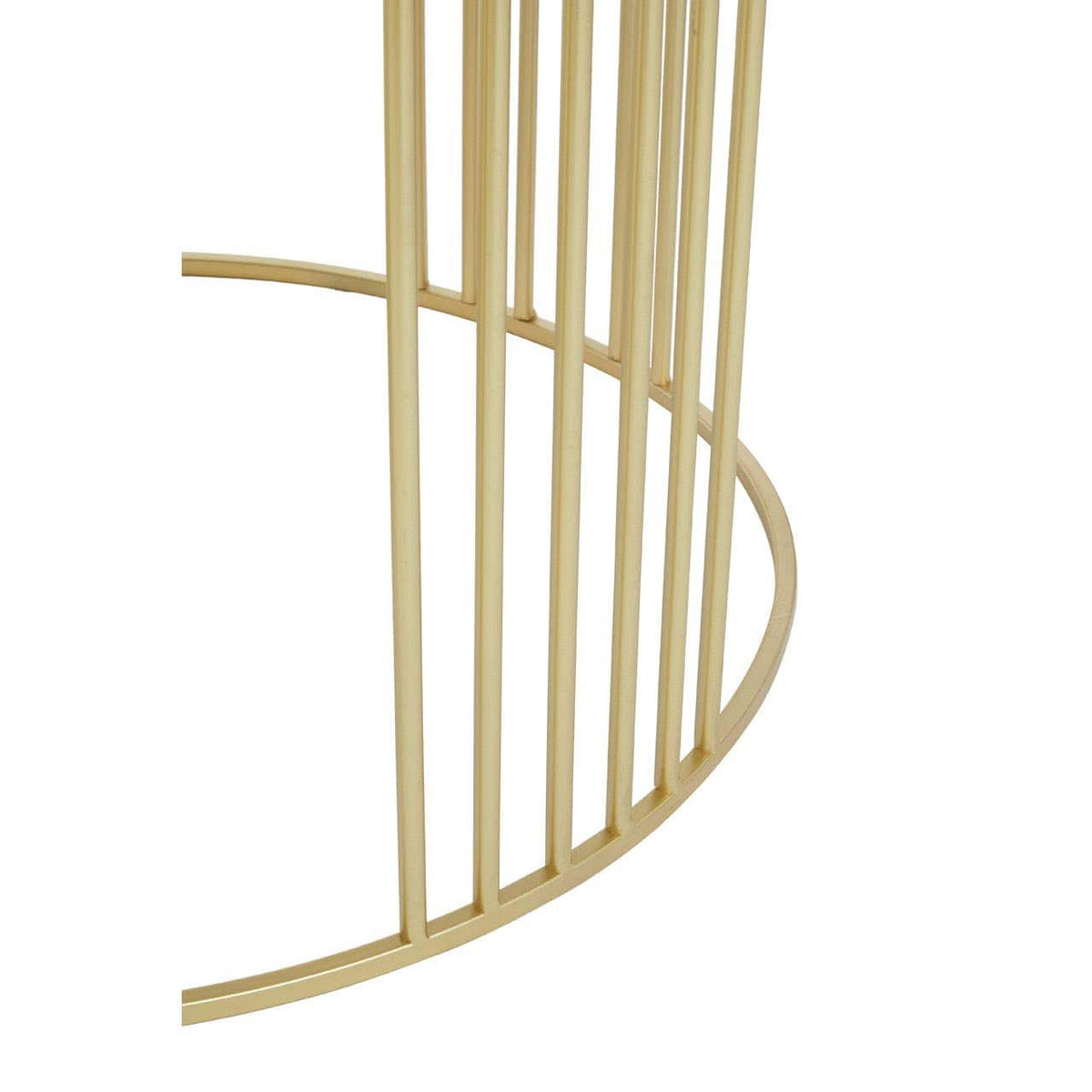 Jodie Set Of Two White Marble And Gold Frame Table.