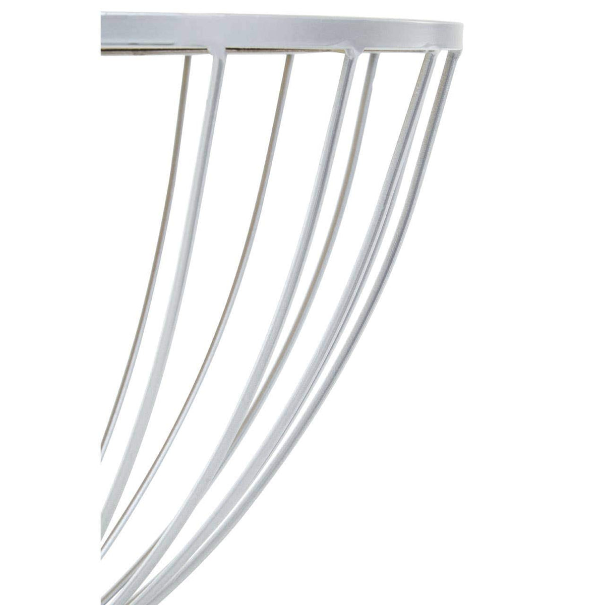 Jolie Hourglass Mirrored Top Silver Frame Side Table.