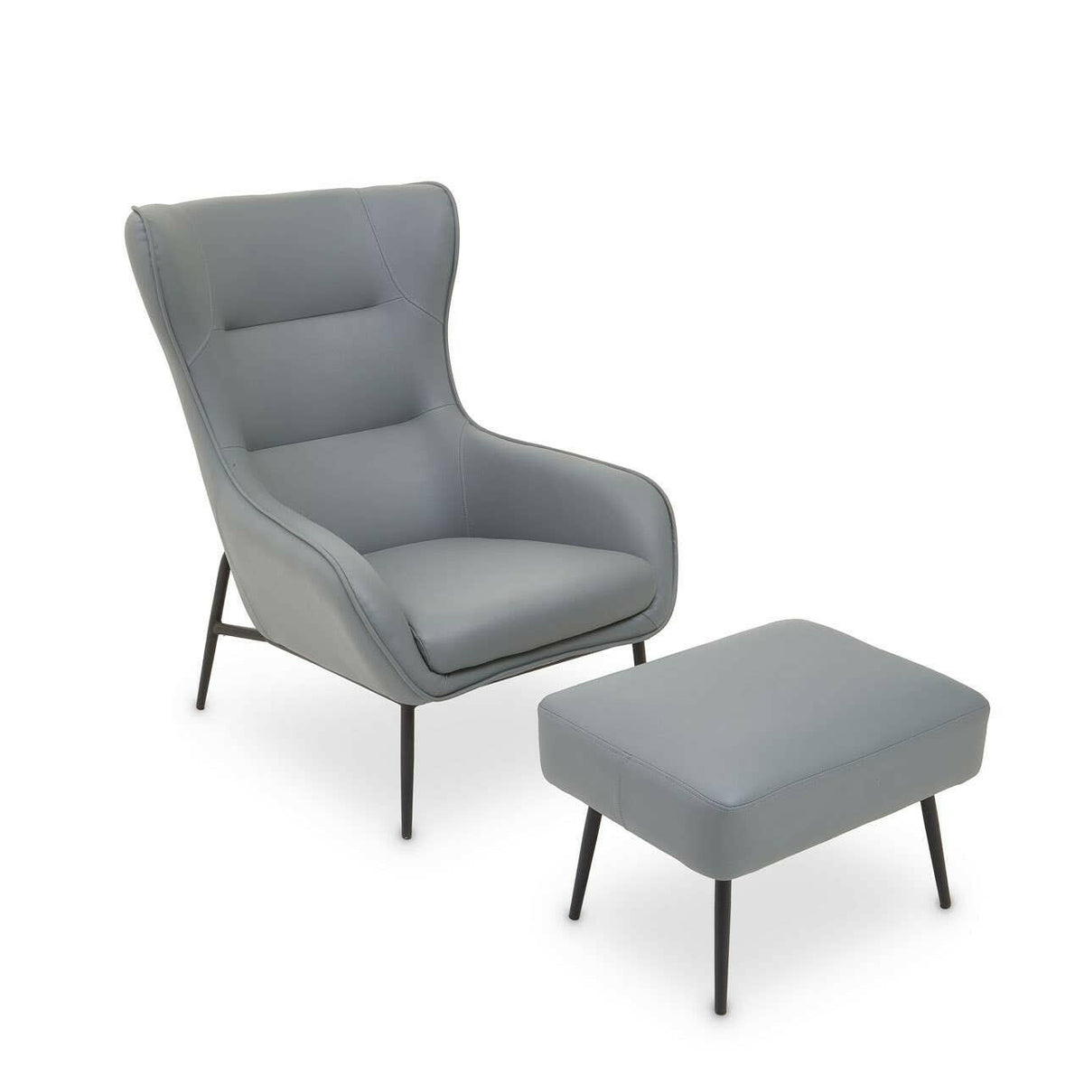 Kaiko Grey Armchair And Footstool.