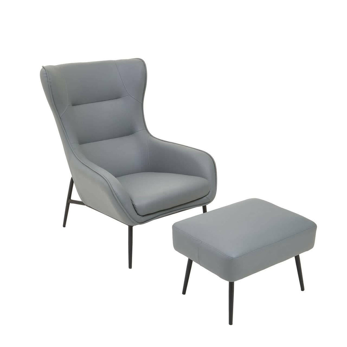 Kaiko Grey Armchair And Footstool.