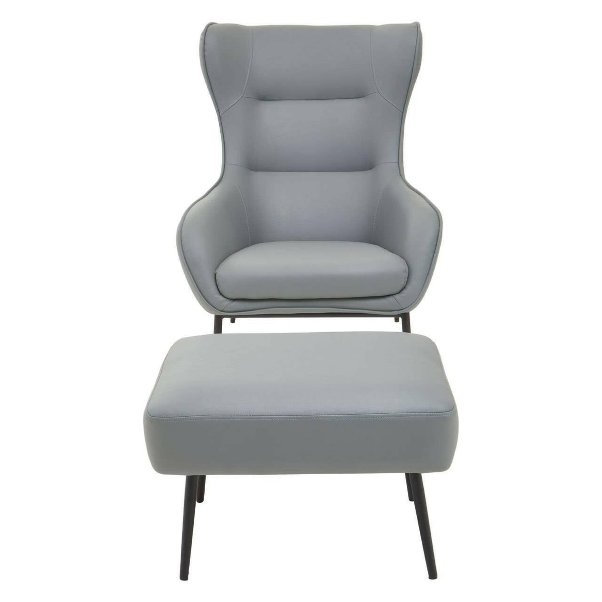 Kaiko Grey Armchair And Footstool.