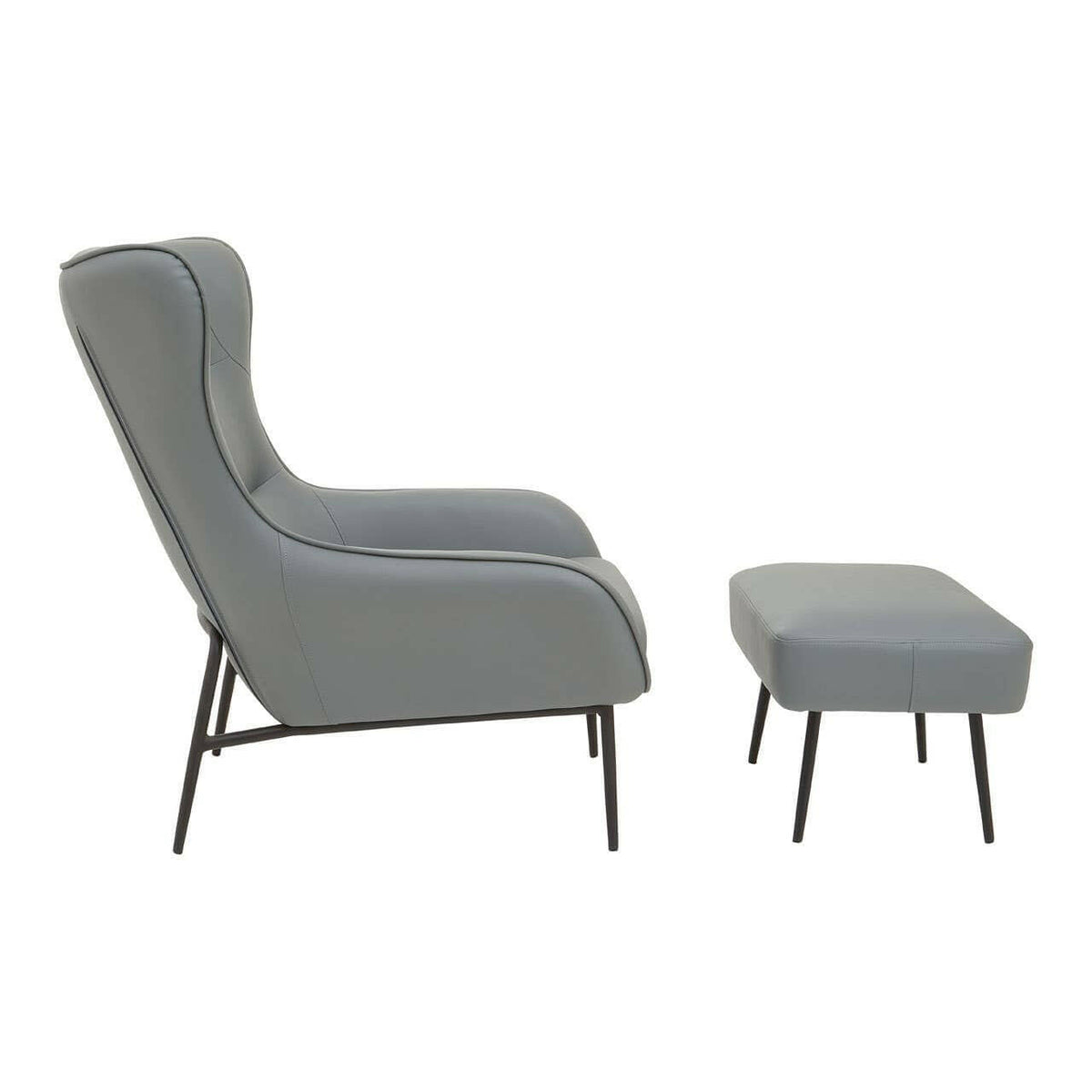 Kaiko Grey Armchair And Footstool.