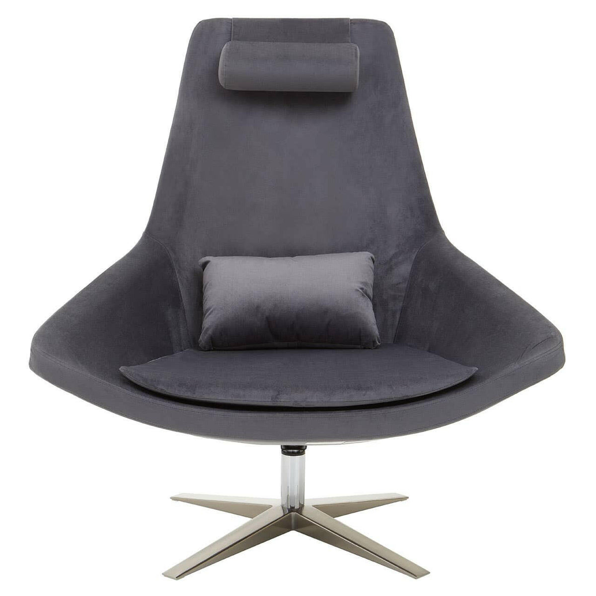 Kalo Grey Velvet Armchair.