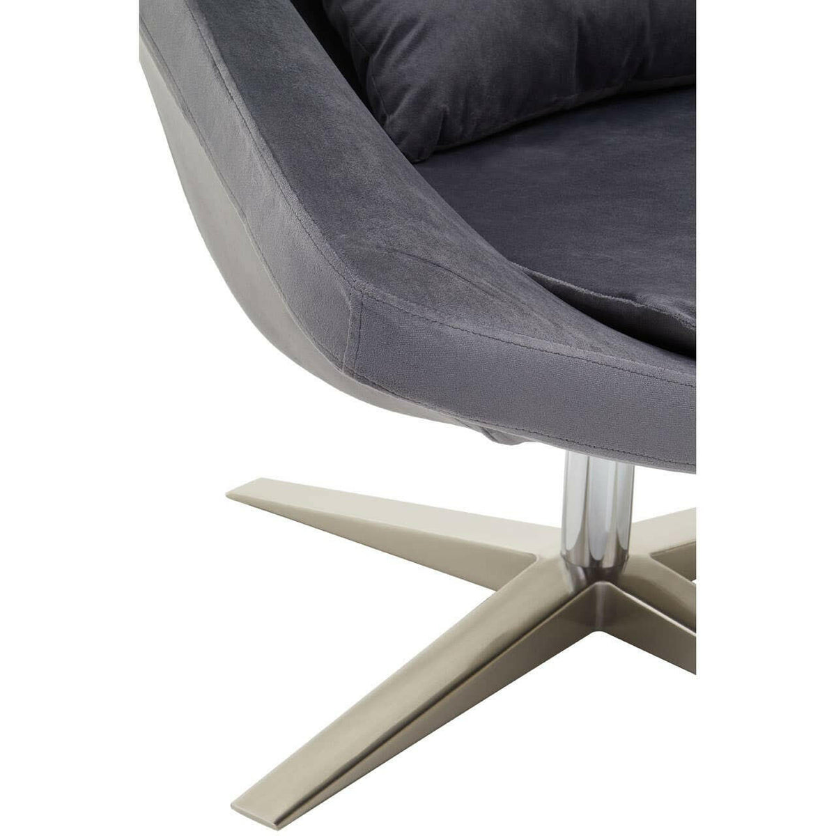 Kalo Grey Velvet Armchair.