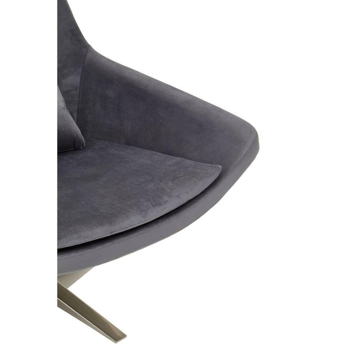 Kalo Grey Velvet Armchair.