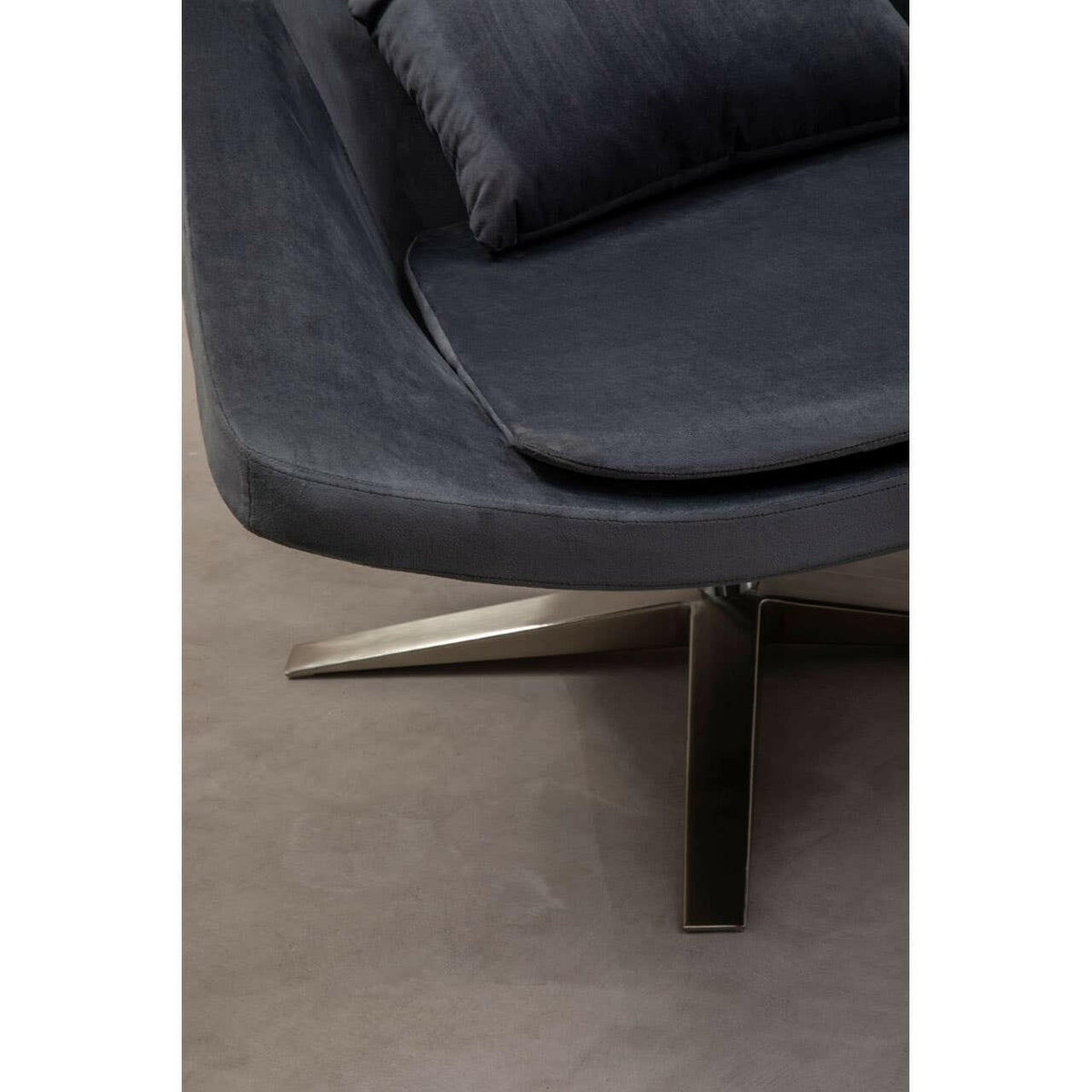 Kalo Grey Velvet Armchair.