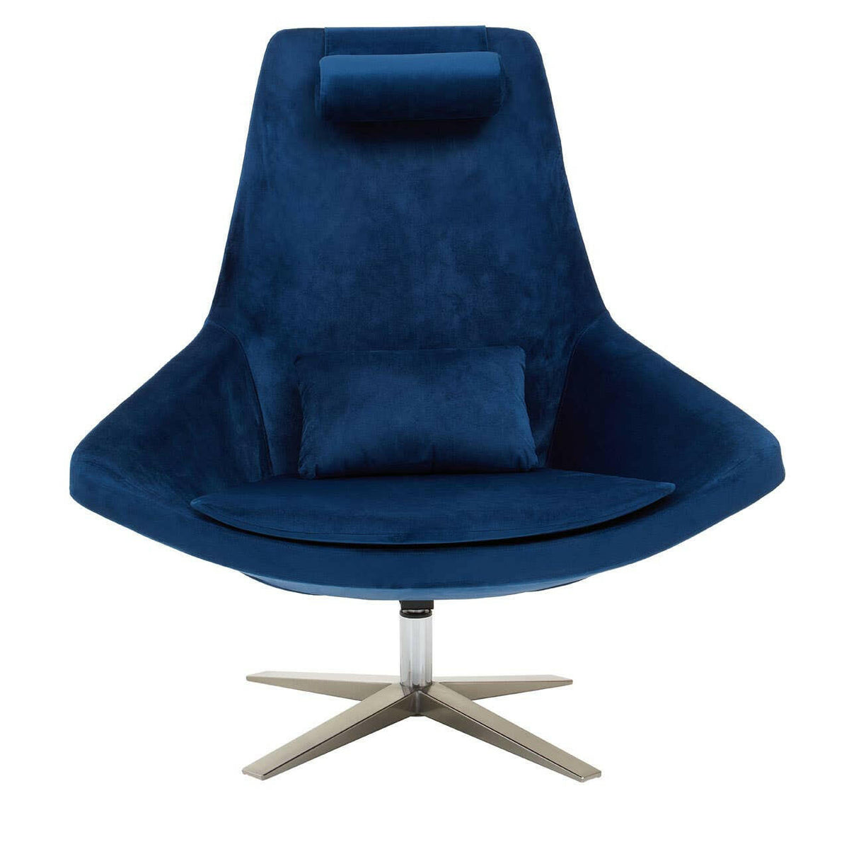 Kalo Navy Velvet Armchair.