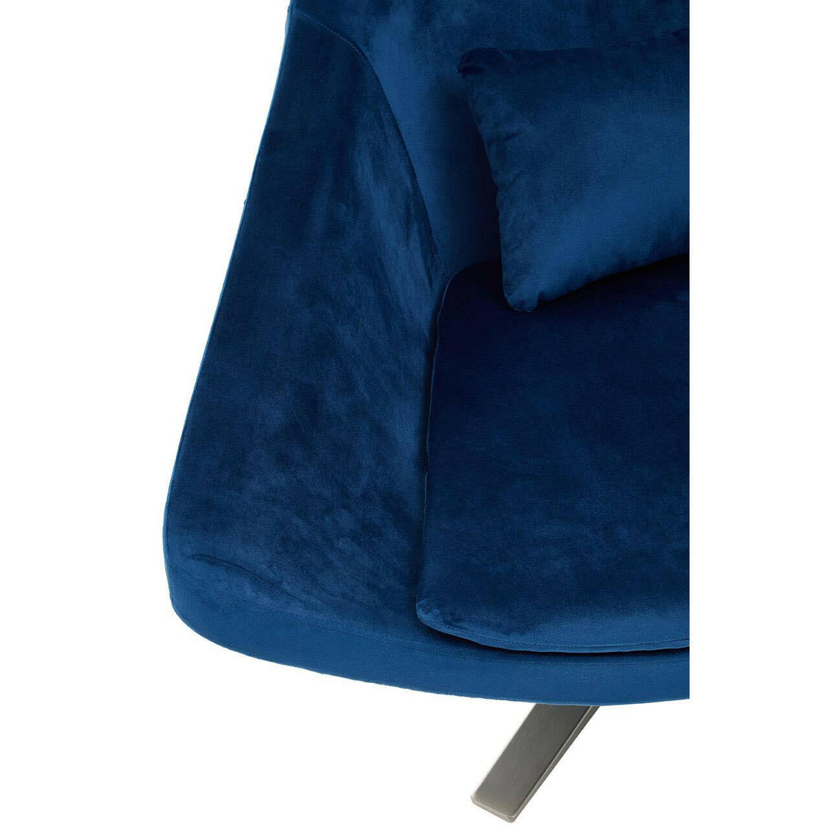Kalo Navy Velvet Armchair.