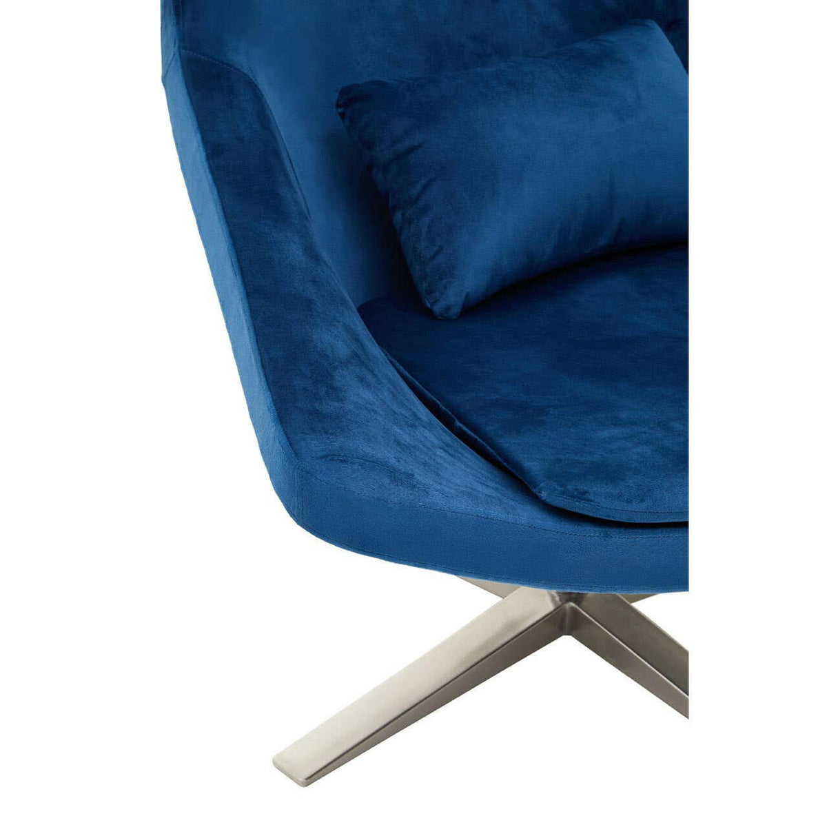 Kalo Navy Velvet Armchair.