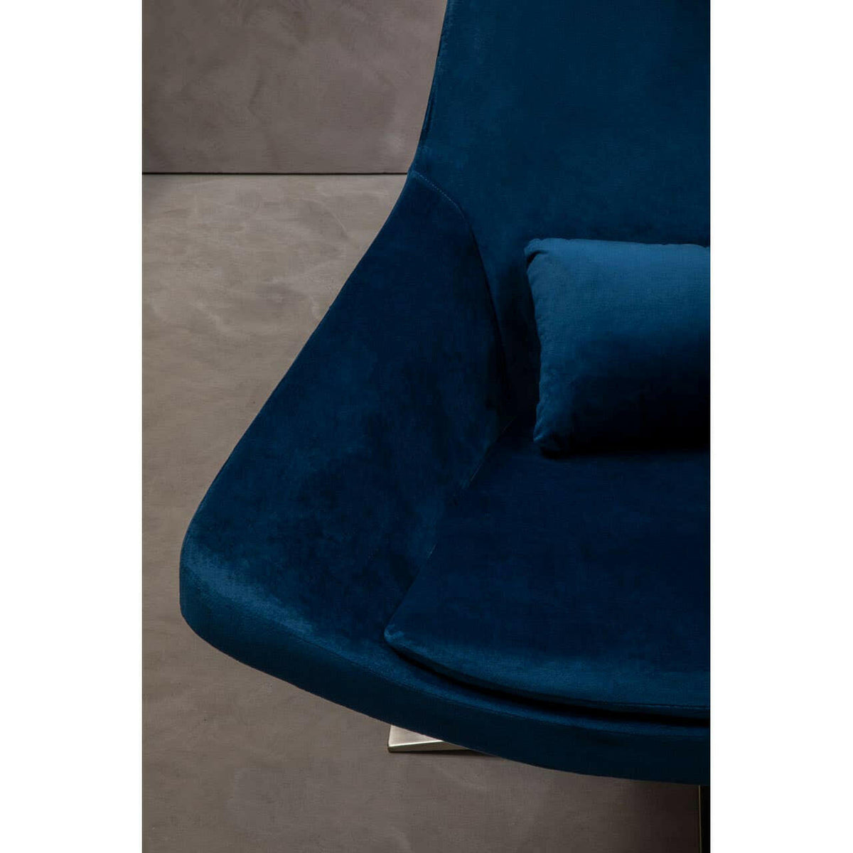 Kalo Navy Velvet Armchair.