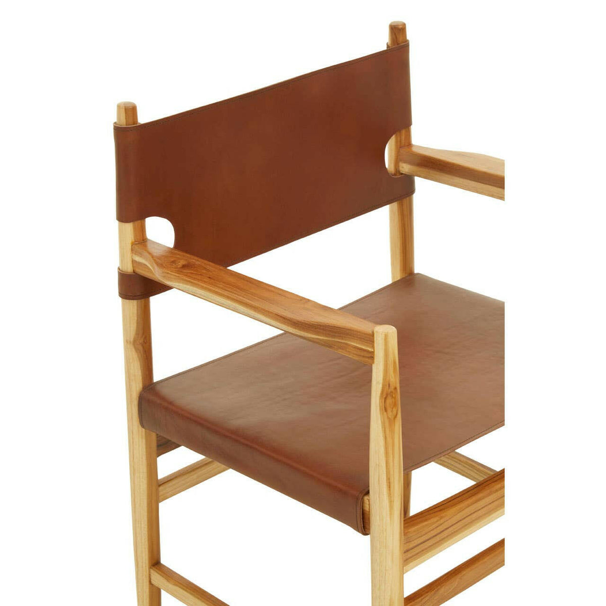 Kendari Antique Brown Leather Chair.