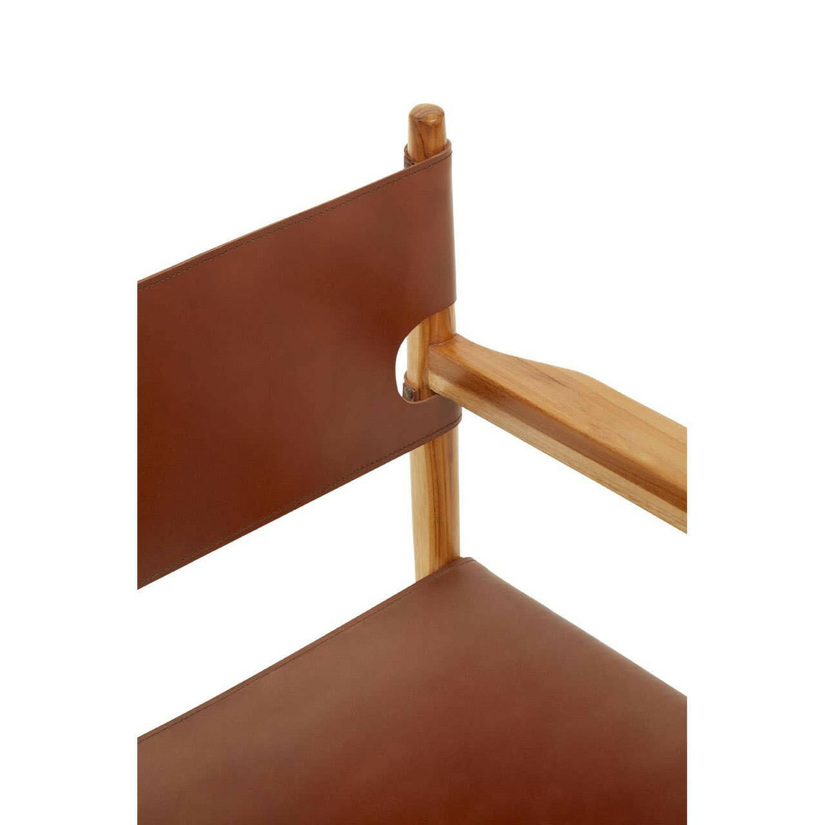 Kendari Antique Brown Leather Chair.