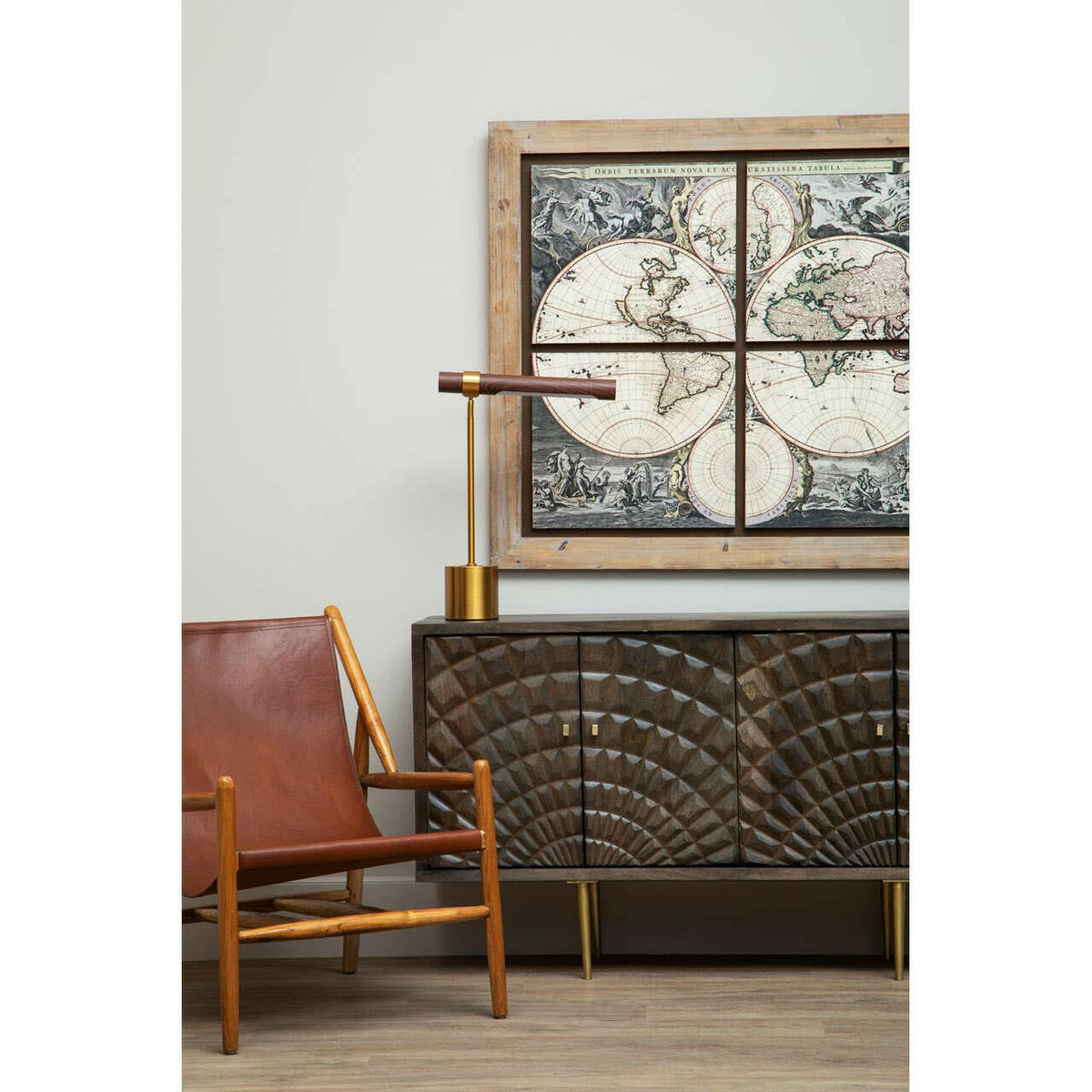 Kendari Antique Dark Brown Leather Chair.