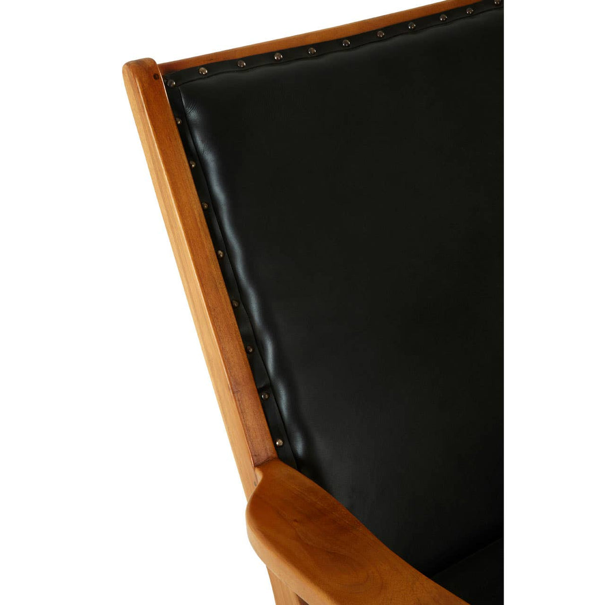 Kendari Chair With Black Plain Cow Leather.