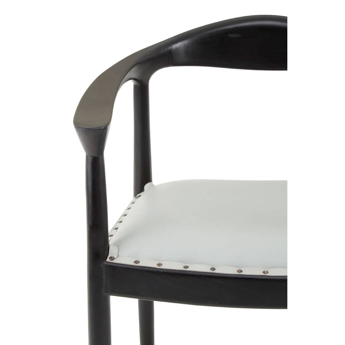 Kendari Chair With Grey Plain Cow Leather.