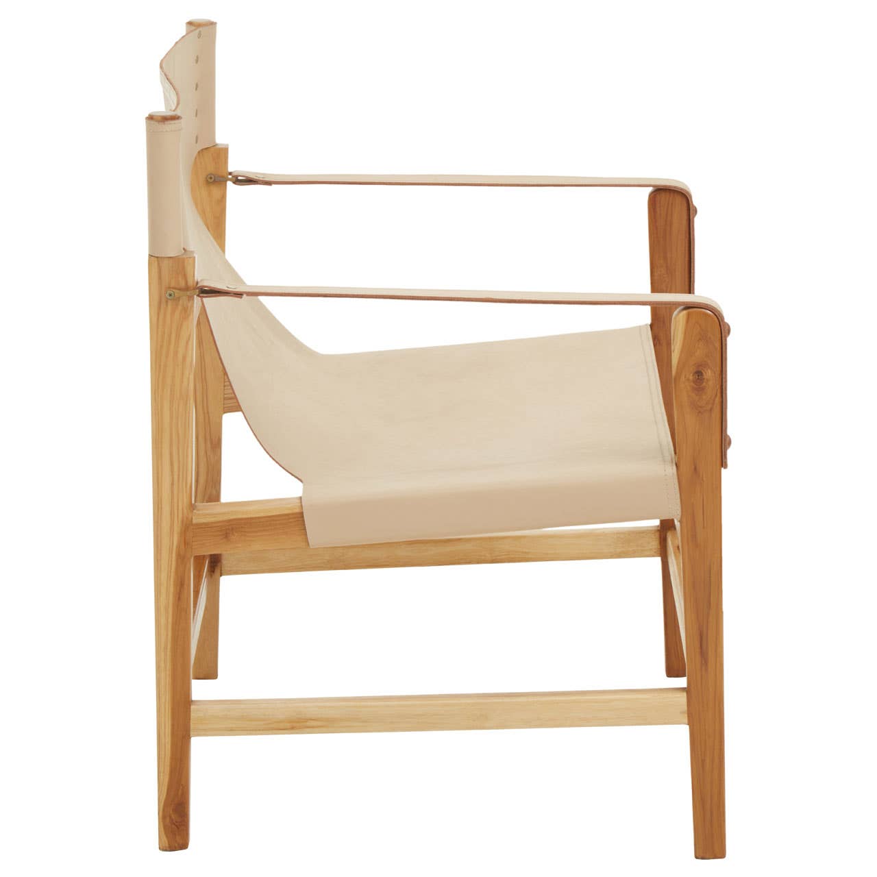 Noosa & Co. Living Kendari Cream Leather And Teak Wood Chair House of Isabella UK