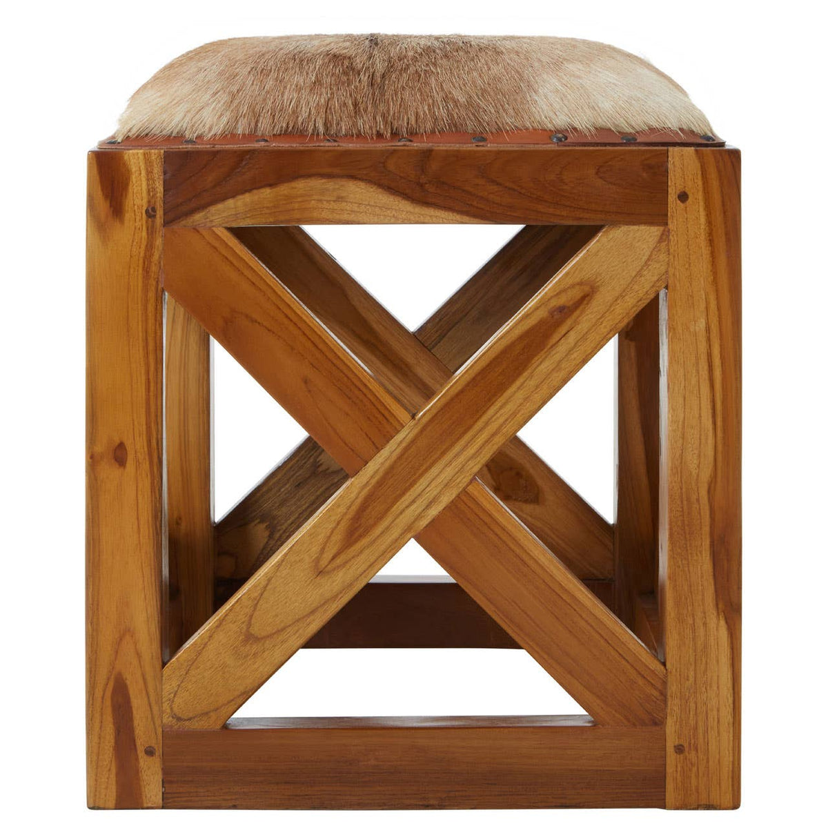 Kendari Goat Leather Stool.