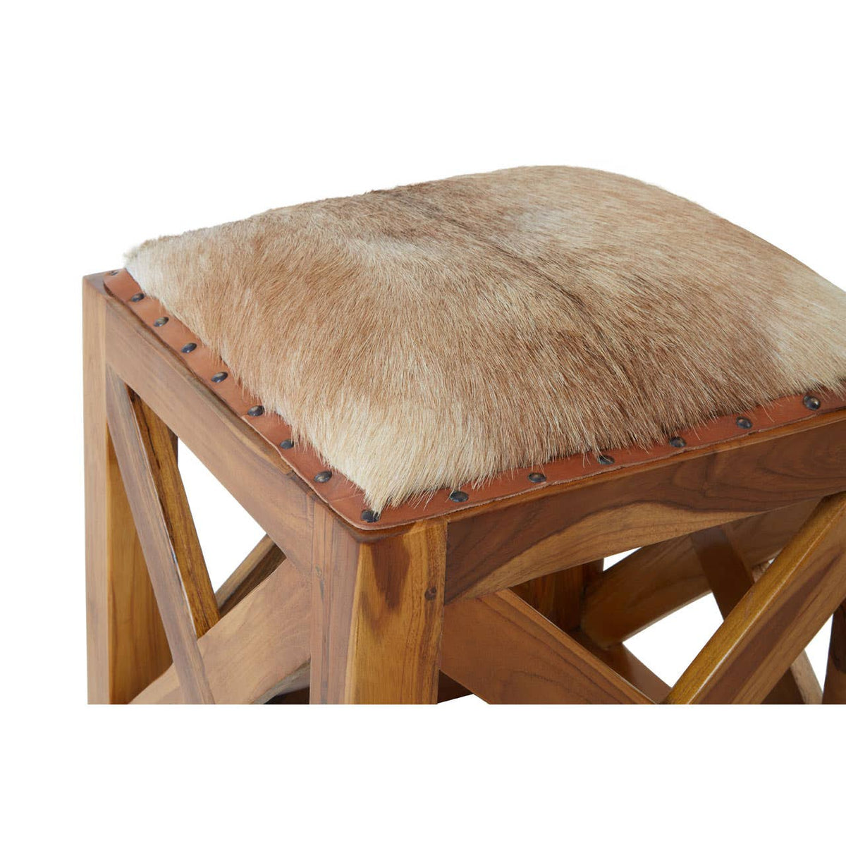 Kendari Goat Leather Stool.