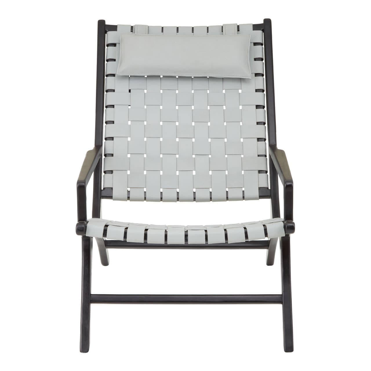 Noosa & Co. Living Kendari Grey Leather Woven Chair House of Isabella UK