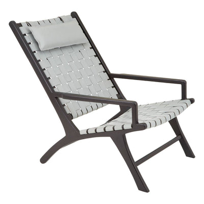 Noosa & Co. Living Kendari Grey Leather Woven Chair House of Isabella UK