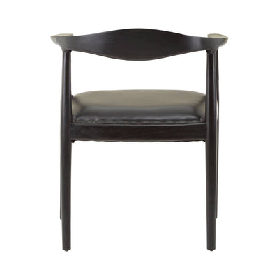 Noosa & Co. Living Kendari Open Back Black Leather Chair House of Isabella UK