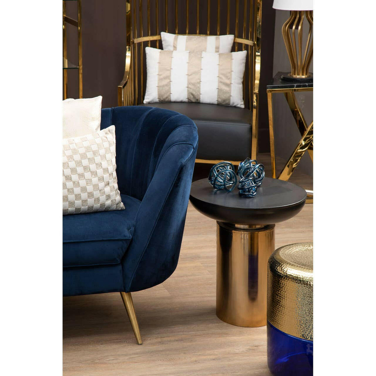 Kensington Townhouse Black And Gold Side Table.