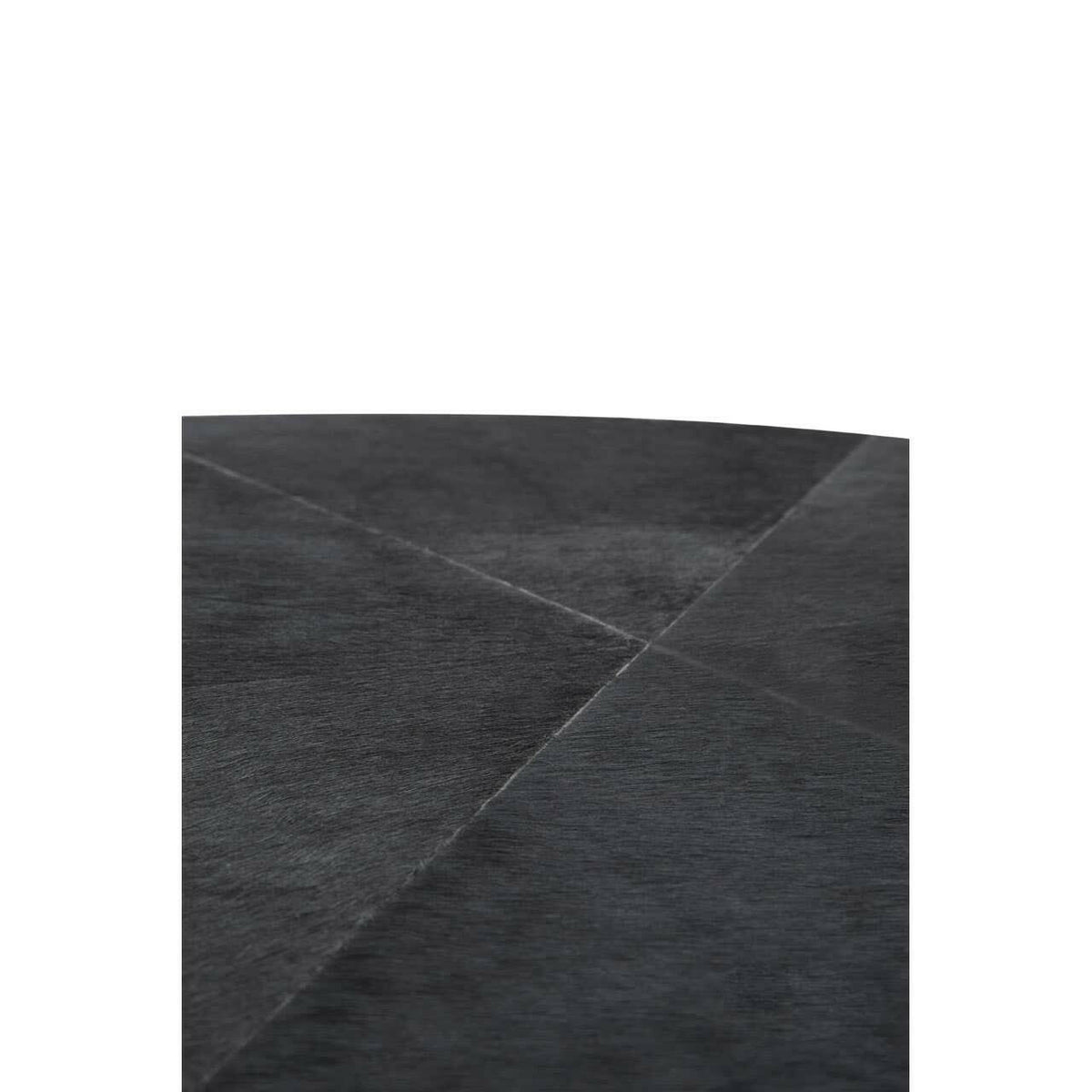 Kensington Townhouse Hair On Hide Black And Gold Round Coffee Table.