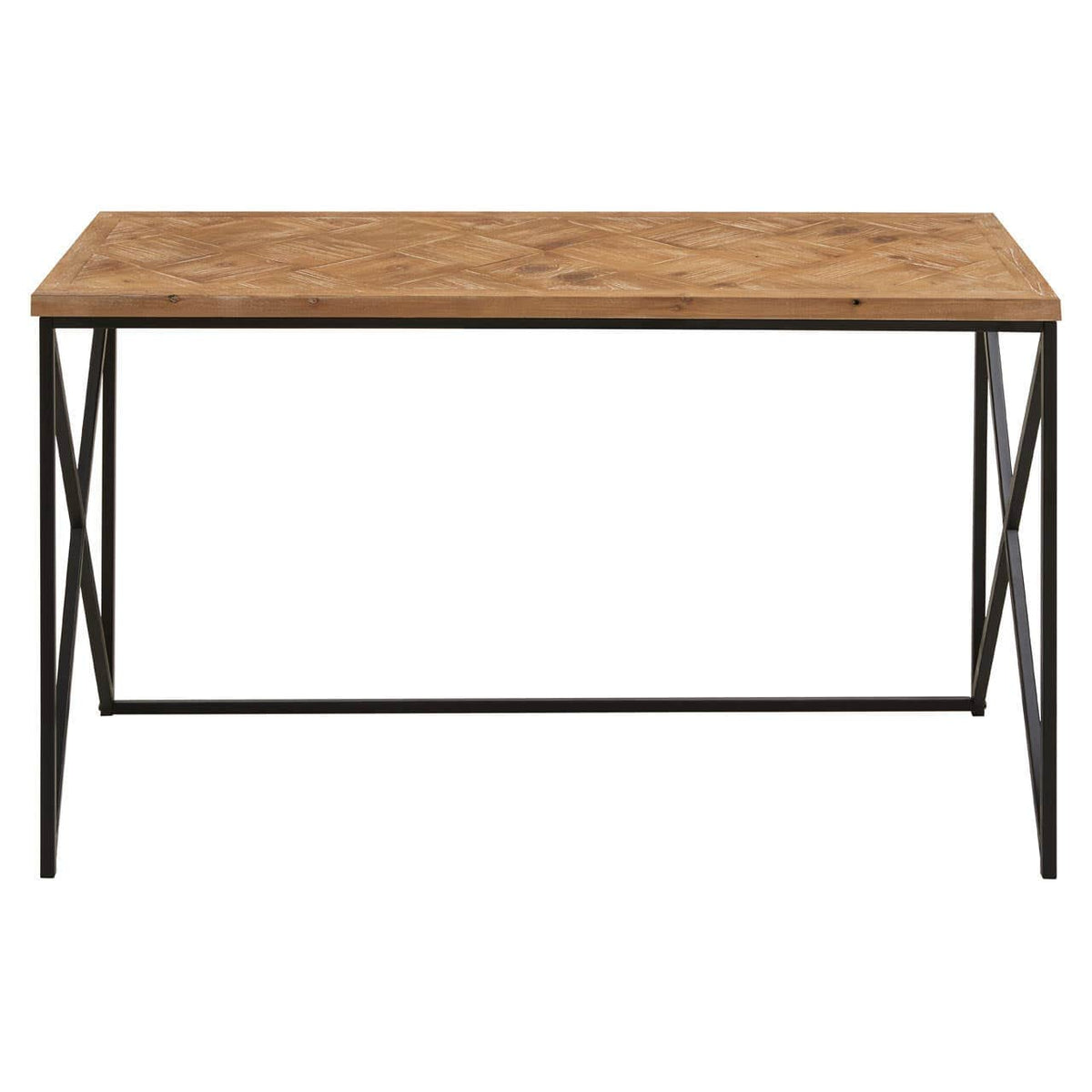 Kickford Console With Natural Parquet Top.