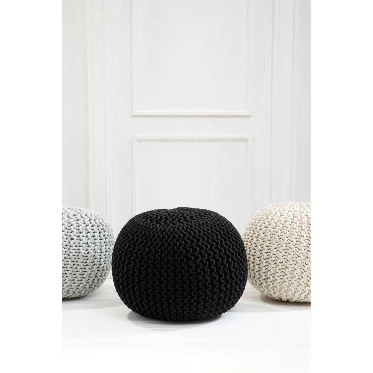 Kids Black Pouffe.