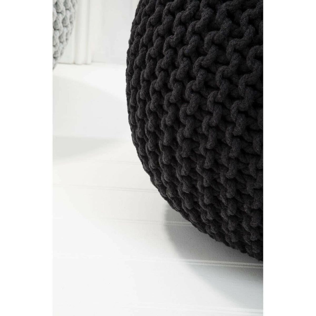 Kids Black Pouffe.