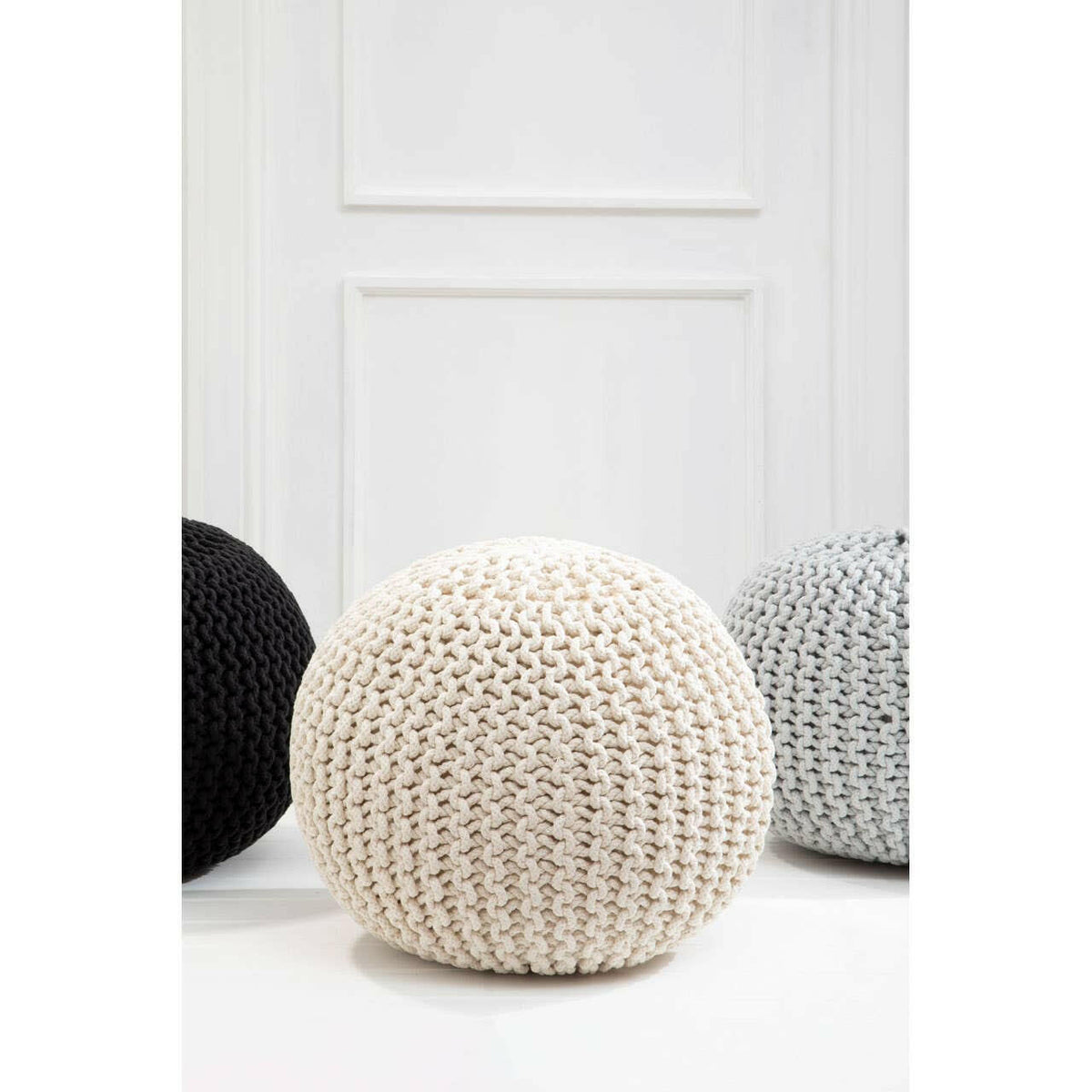 Kids Cream Pouffe.