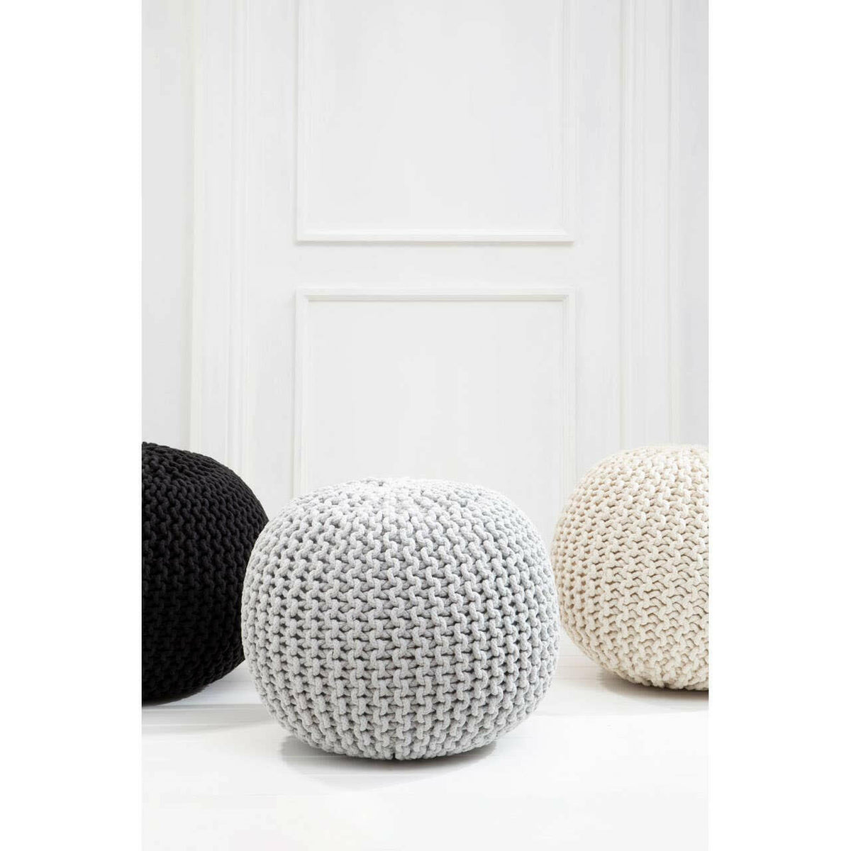 Kids Grey Pouffe.