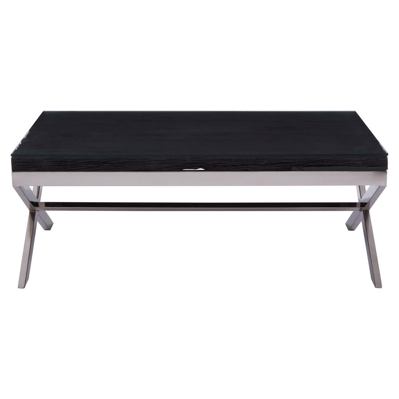 Noosa & Co. Living Kindo Black Coffee Table With Cross Base House of Isabella UK