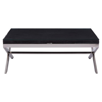 Noosa & Co. Living Kindo Black Coffee Table With Cross Base House of Isabella UK