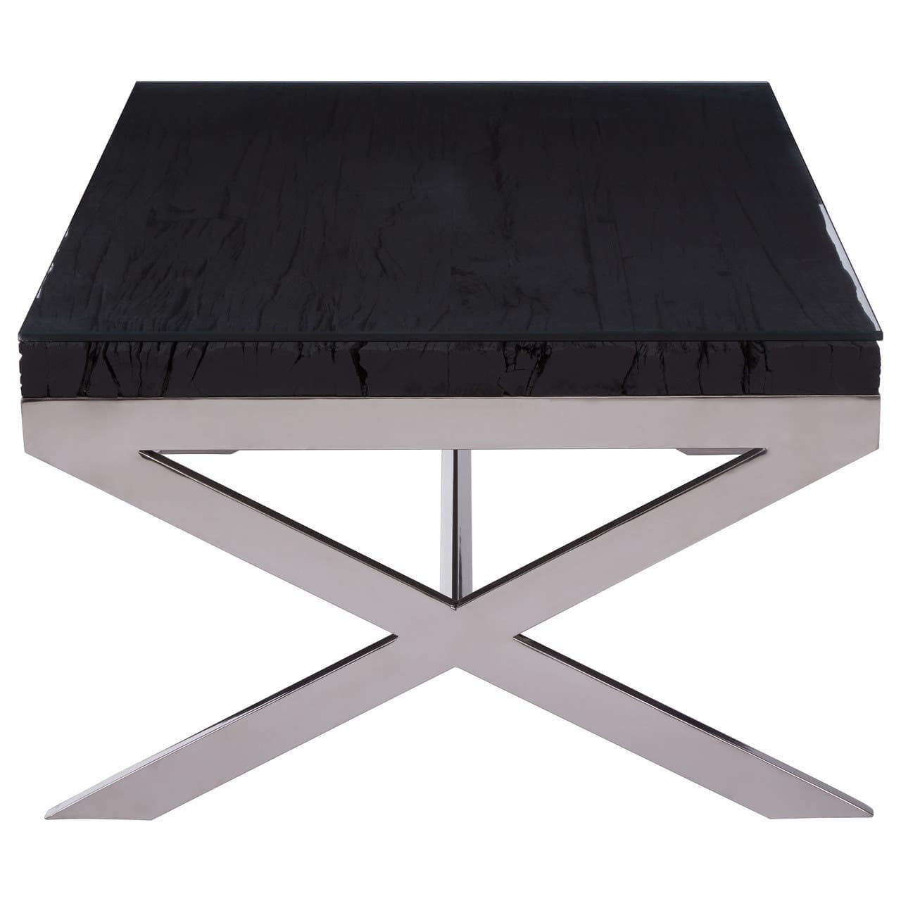 Noosa & Co. Living Kindo Black Coffee Table With Cross Base House of Isabella UK