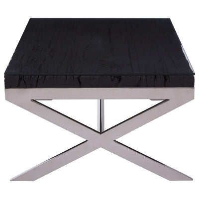 Noosa & Co. Living Kindo Black Coffee Table With Cross Base House of Isabella UK