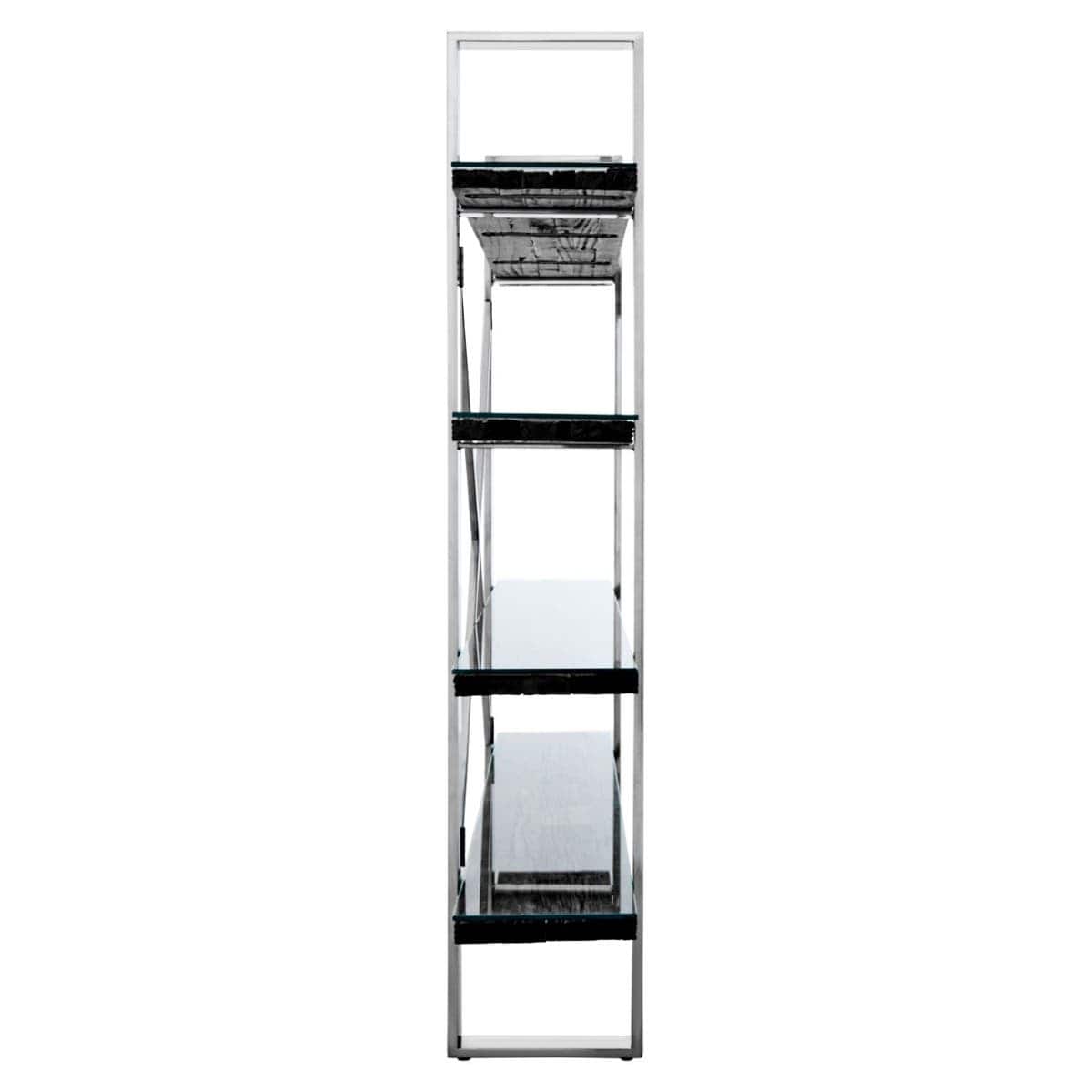 Noosa & Co. Living Kindo Black Four Tier Shelf Unit House of Isabella UK