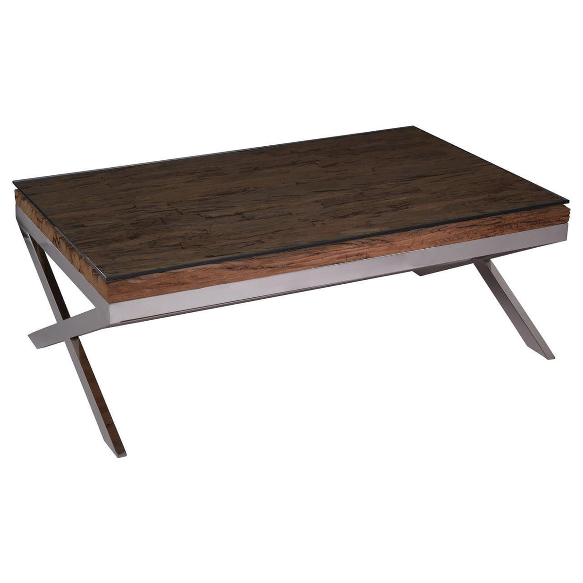 Kindo Natural Coffee Table With Cross Base.