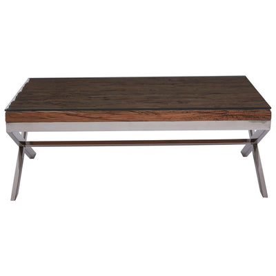 Noosa & Co. Living Kindo Natural Coffee Table With Cross Base House of Isabella UK