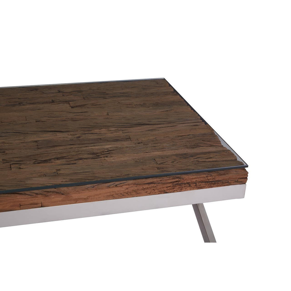 Kindo Natural Coffee Table With Cross Base.