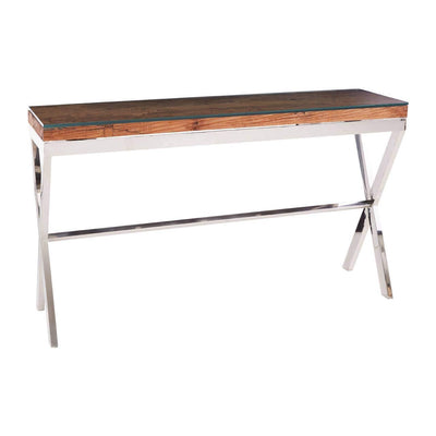 Noosa & Co. Living Kindo Natural Console Table With Cross Base House of Isabella UK