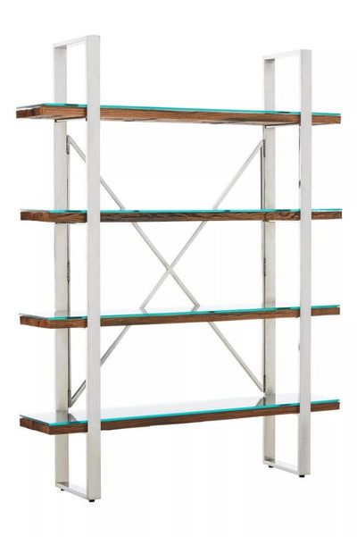 Noosa & Co. Living Kindo Natural Wood Four Tier Shelf Unit House of Isabella UK