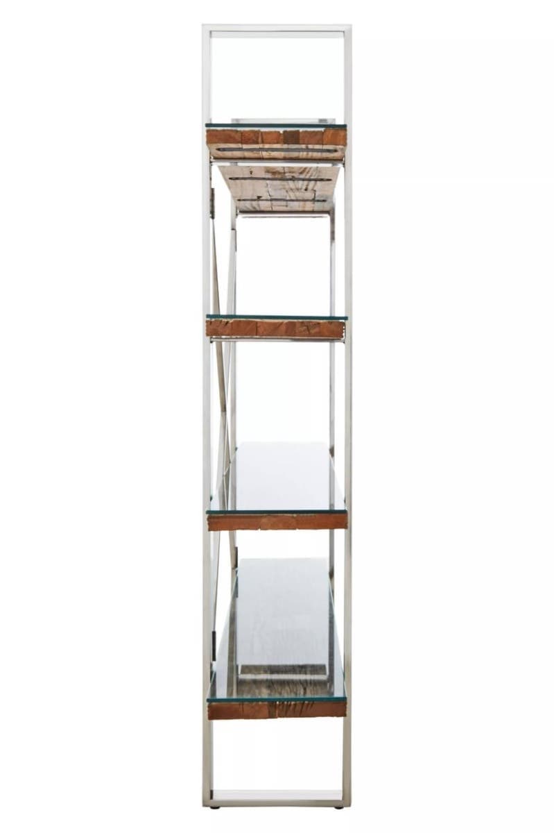 Kindo Natural Wood Four Tier Shelf Unit.