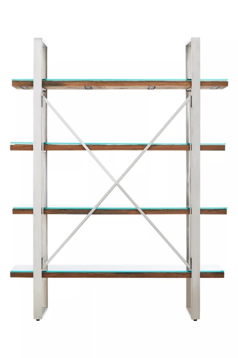 Kindo Natural Wood Four Tier Shelf Unit.