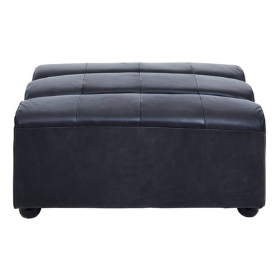 Noosa & Co. Living King Distressed Slate Leather Ottoman House of Isabella UK