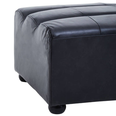 Noosa & Co. Living King Distressed Slate Leather Ottoman House of Isabella UK