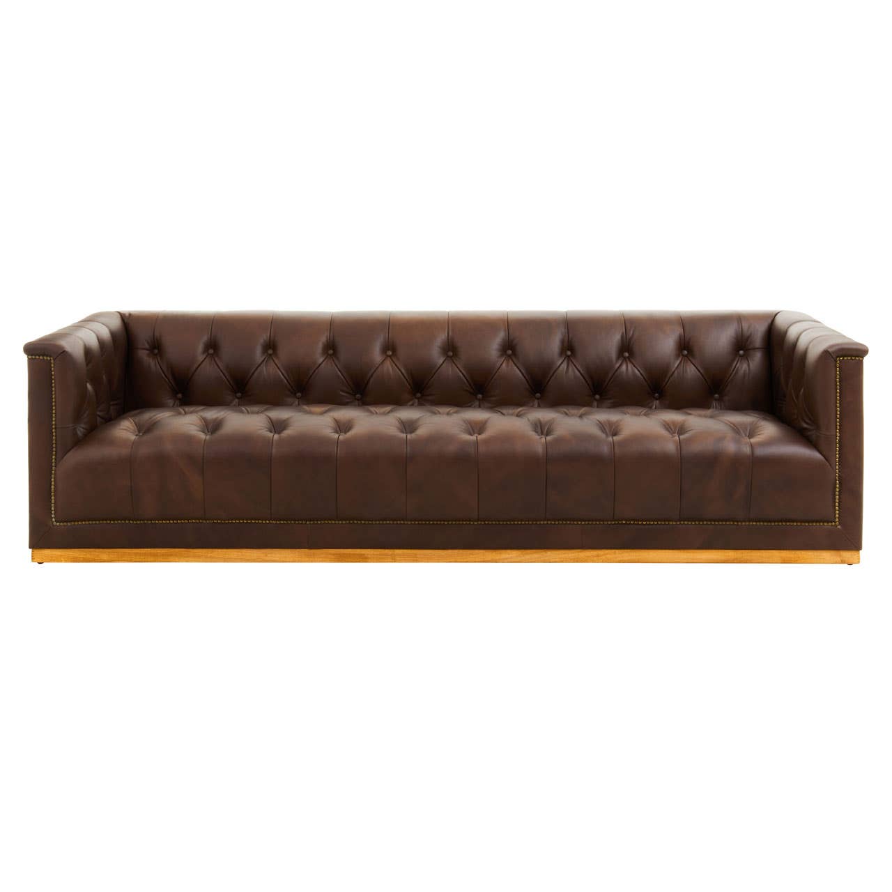 Noosa & Co. Living King Three Seater Tufted Leather Sofa House of Isabella UK