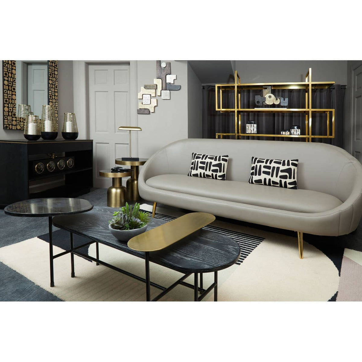 Noosa & Co. Living Lagero Brown Leather Effect Sofa House of Isabella UK