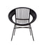 Lagom Black Natural Rattan And Iron Black Chair.